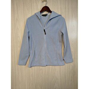 Woolrich Jacket Womens Small Blue Fleece Full Zip Pockets Collar Warm Winter